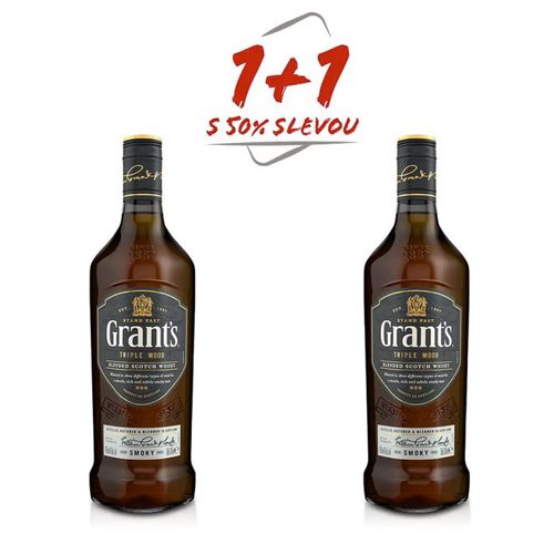Grant´s Smoky 0,7l 40% AKCE 1+1 s druhou lahví za polovinu