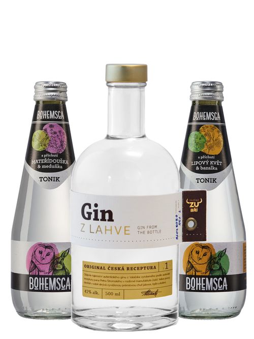 Pálenice Zubří Zubří Gin z lahve 42% 0,5l + Bohemsca toniky
