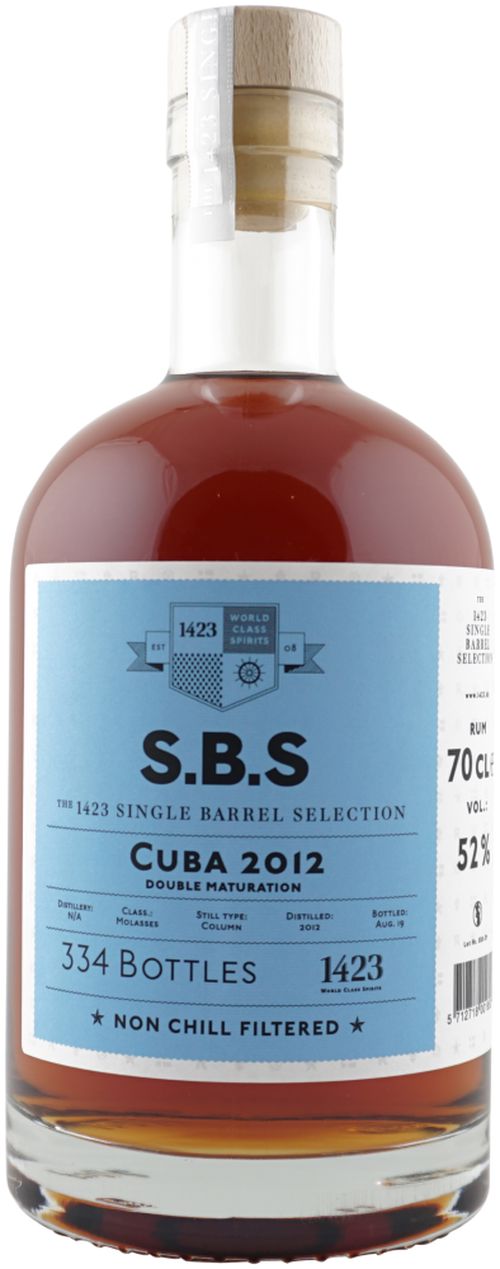 S.B.S Cuba 7y 2012 0,7l 52% L.E. / Rok lahvování 2019