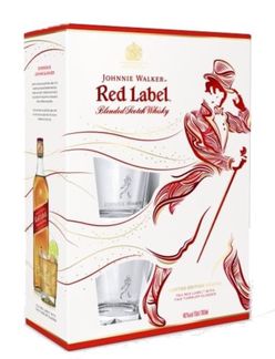 Johnnie Walker Red Label 0,7l 40% + 2x sklo GB