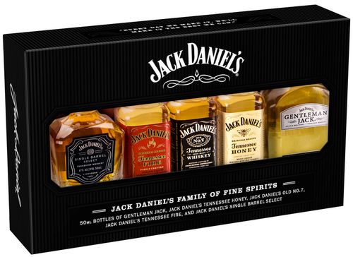 Jack Daniel´s Jack Daniel's Family of Fine Spirits sada 39 % 5x 0,05 l