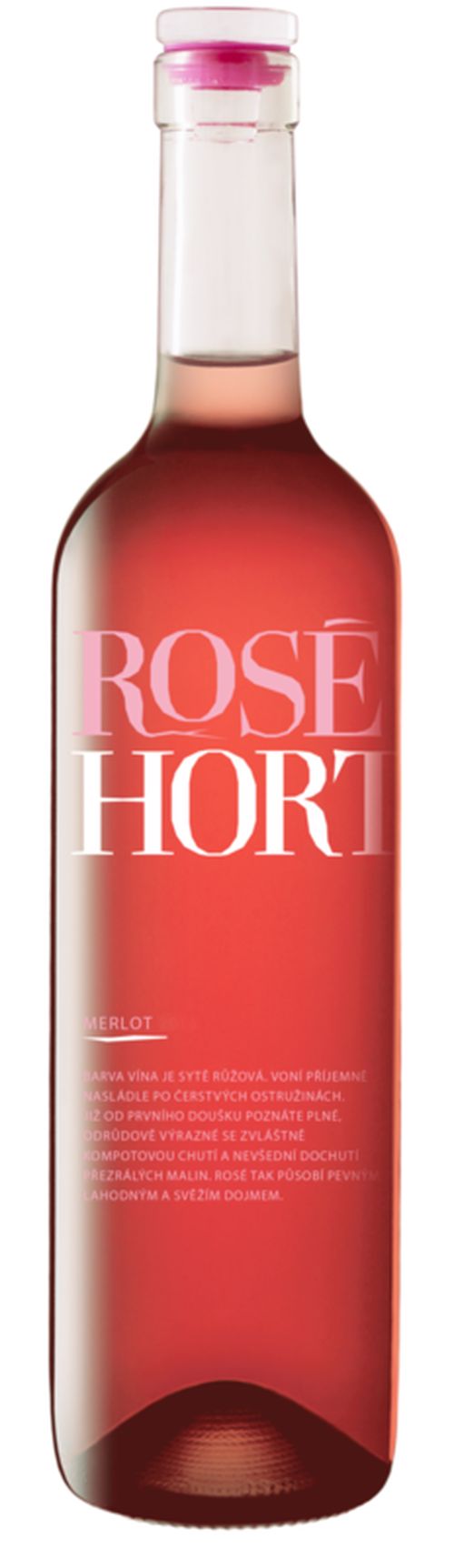 Hort Merlot Rosé Pozdní sběr 2019 0,75l 13% Etiketa