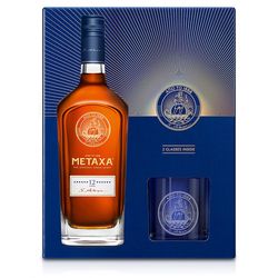 Metaxa 12* 0,7l 40% v krabičce se dvěma skleničkami