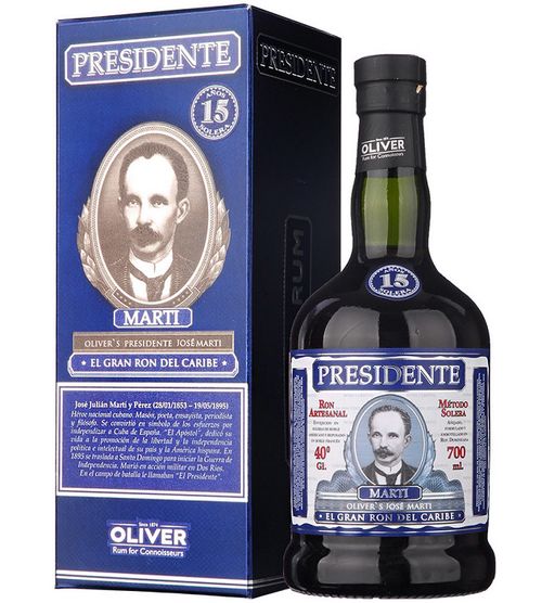 Presidente Marti 15 yo 40 % 0,7 l