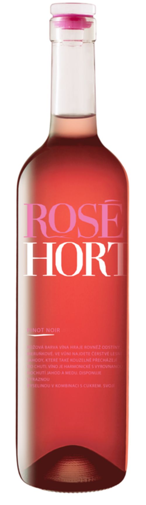Hort Pinot Noir Rosé Pozdní sběr Jakostní známkové víno 2019 0,75l 13% Etiketa