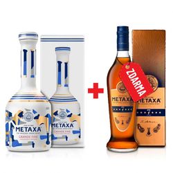 Metaxa Grande Fine 40% 0,7l Akce 1+1 s lahví Metaxa 7* 0,7l 40% v krabičce navíc