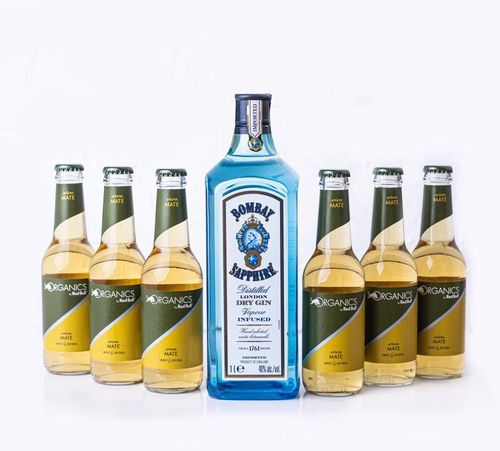 Bombay Sapphire Gin 1l + 6x Mate
