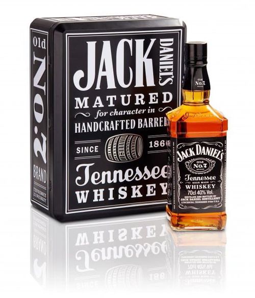 Jack Daniel's 0,7l 40% + 2x sklo Plech