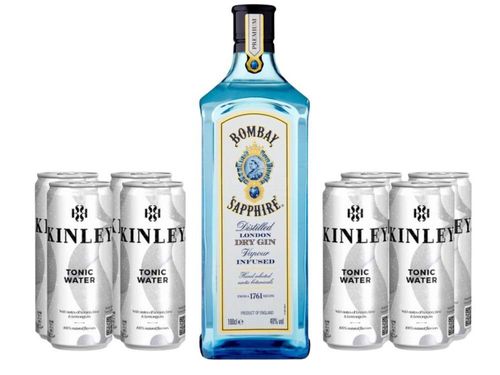 Párty set Bombay 1l 40% + Kinley Tonic 8 x 0,33l plech