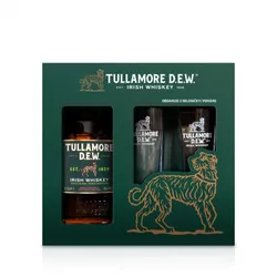 Tullamore D.E.W. 0,7L 40%, balení se dvěma vysokými skleničkami