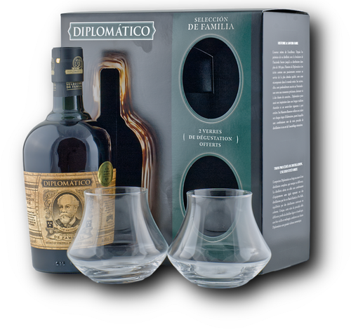 Diplomatico SELECCION DE FAMILIA + 2 poháre 43% 0,7L