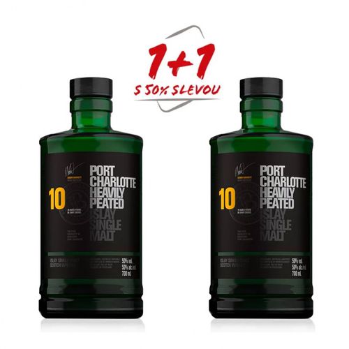 Port Charlotte 10YO 0,7l 50% AKCE 1+1 s druhou lahví za polovinu