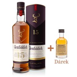 Glenfiddich 15YO GPK 40% + dárek Monkey Shoulder 0,05L
