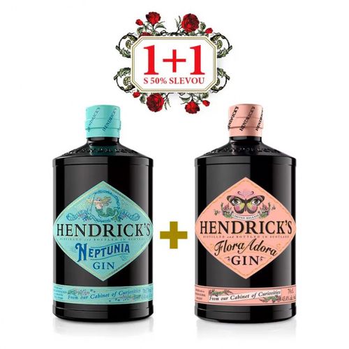 Hendrick’s Flora Adora gin 0,7L AKCE 1+1 s Hendrick’s Neptunia gin 0,7L za polovinu