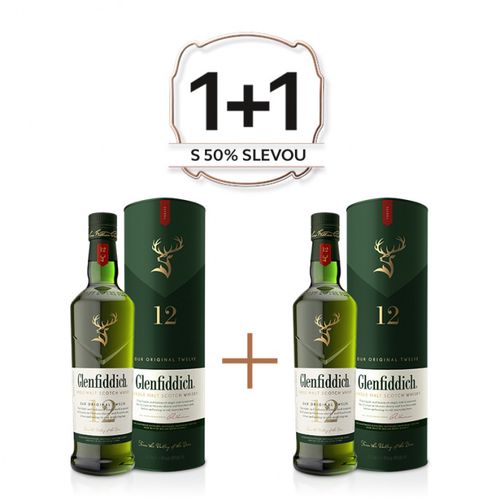 Glenfiddich 12 YO 0,7l 40% Akce 1+1 s druhou lahví z polovinu