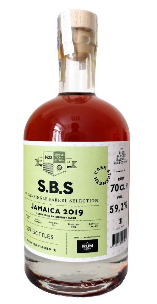 S.B.S Jamaica 2019 0,7l 59,2% RUM CZ/SK / Rok lahvování 2020