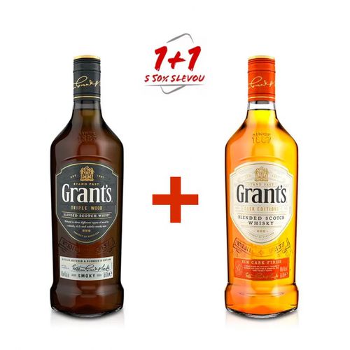 Grant´s Smoky 0,7l 40% AKCE 1+1 s Grant´s Rum Cask Finish 0,7l 40% za polovinu