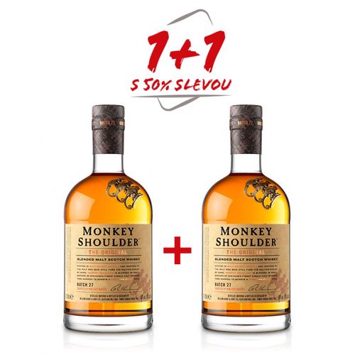 Monkey Shoulder 0,7l 40% AKCE 1+1 s druhou lahví za 50%