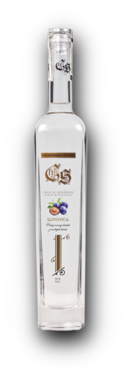 Chateau Selešťany Slivovica - Slivka Mirabela 52% 0,5L