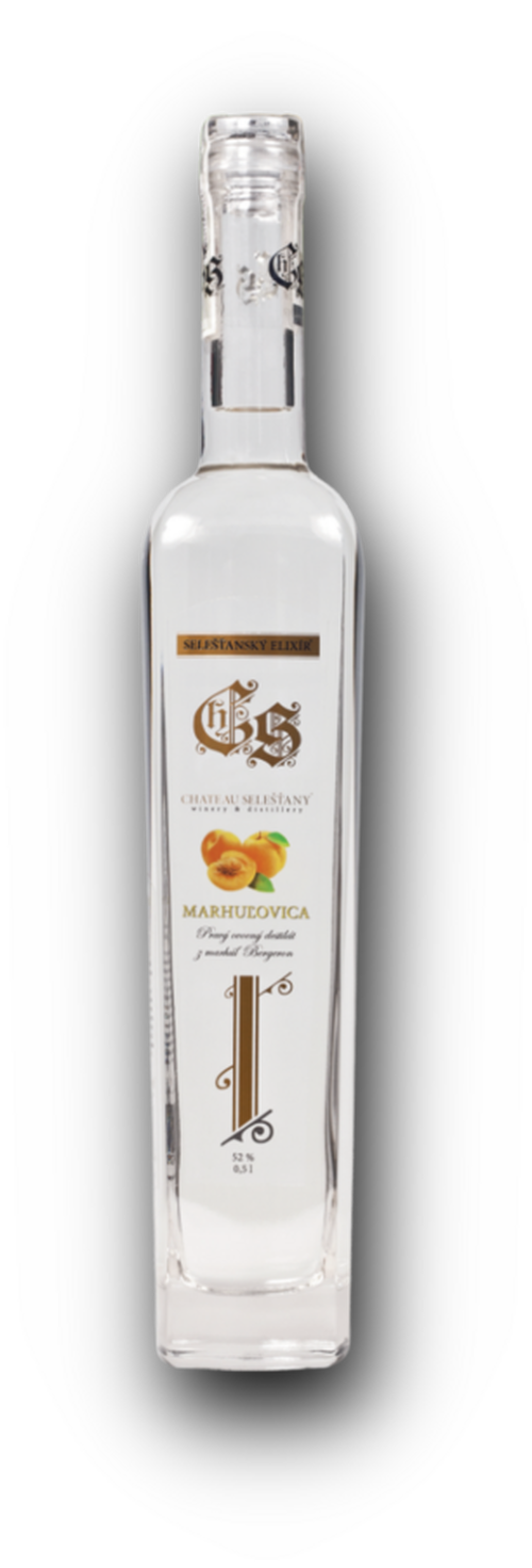 Chateau Selešťany Marhuľovica - Marhuľa Bergeron 52% 0,5L