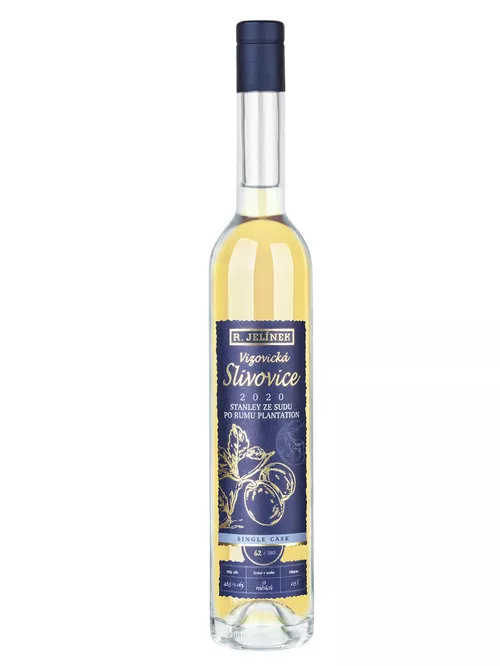 Vizovická slivovice 2020 Stanley ze sudu po rumu Plantation 48,5% 0,5l