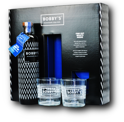 Bobby's Schiedam + 2 Sklenice 42% 0.7L