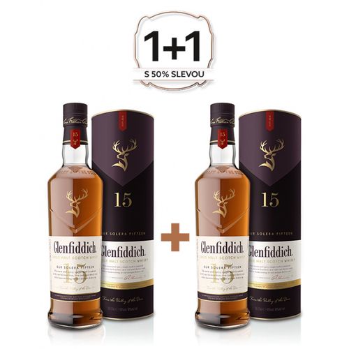 Glenfiddich 15 YO 0,7l 40% Akce 1+1 s druhou lahví za polovinu