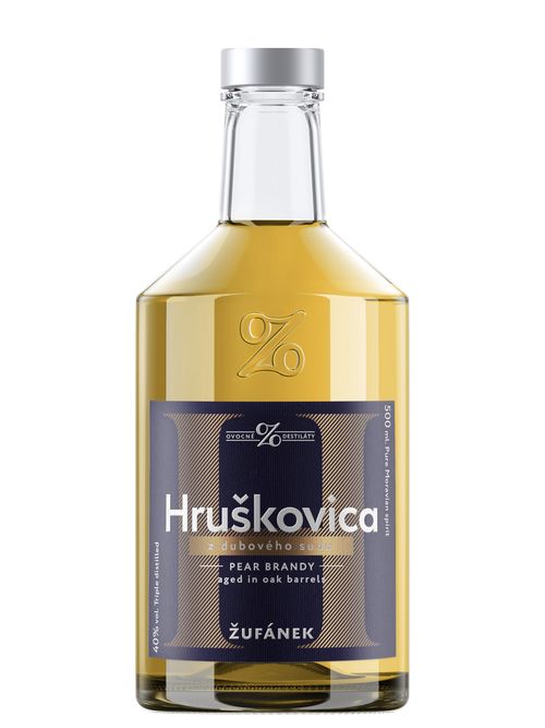 Žufánek Hruškovica z dubového sudu 40% 0,5l